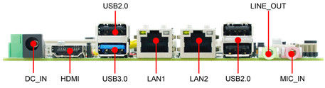 2LAN 6COM 8USB 3,5&quot; moederbord geldeerd In boord Intel J1900 CPU