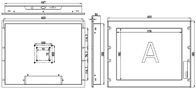 DC 12V 15 inch Industrial Touch Screen Monitor PC Bovenplank Voorkant OSD Menu