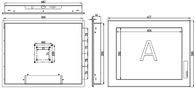 19 inch Industrial Touch Screen Monitor 350 cd/m2 Helderheid IP65 Waterdicht