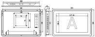 LCD capacitieve industriële touchscreen monitor 10,1 inch DC12V stroominvoer