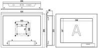 8001 12,1&quot; Industrial Touch Panel PC Monitor Ondersteunende hoge lage resoluties