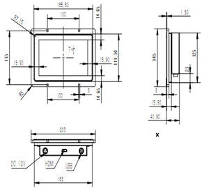 Industrial IPS 7 inch Resistive Touchscreen Monitor In Cell 1000:1 Contrast ratio