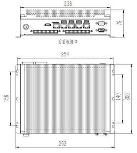 2U industriële ventilatorloze ingebedde computers 4G geheugen 64GB Solid State Drive
