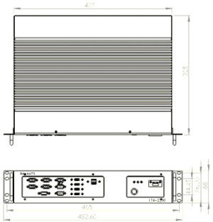 Windows / Linux systeem 2U Kleine industriële computer 8G Geheugen DDR3 / DDR4